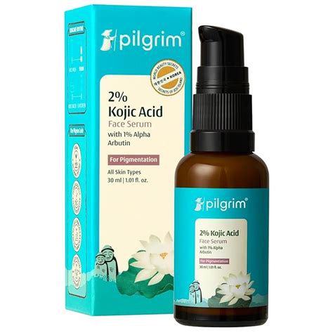 Pilgrim 2% Kojic Acid Serum for face (30 ml) with 1% Alpha Arbutin ...