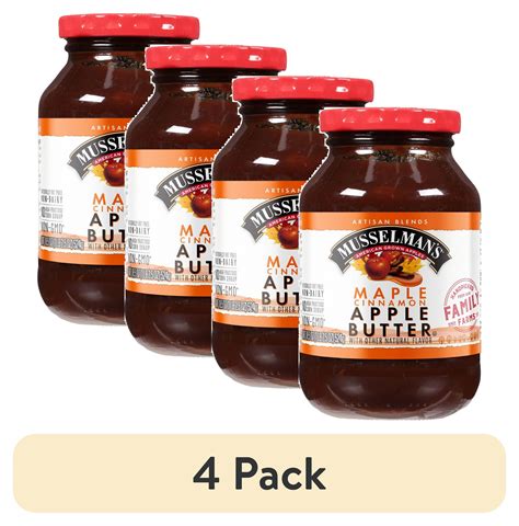 (4 pack) Musselman's Maple Cinnamon Apple Butter 17.5oz - Walmart.com