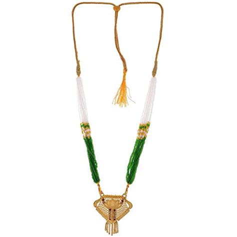 Handicraft Kottage Mangalsutra for Women (Green) (HK-MS-GRN-2) : Amazon ...