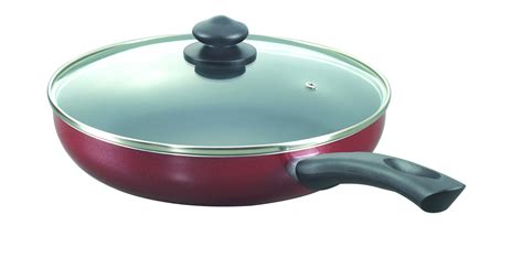 Buy Prestige Aluminium Omega Deluxe Non-Stick Fry Pan, 26Cm,Maroon ...