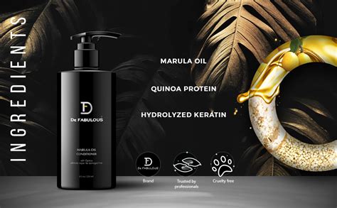 De Fabulous Marula Oil Conditioner – 250ml | Sulphate-Free | All Hair ...