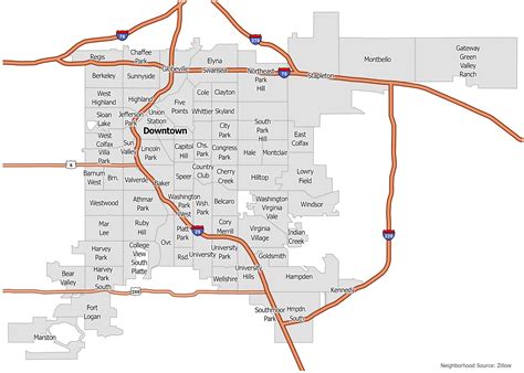Denver Neighborhood Map - GIS Geography