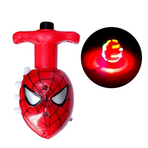 Buy BELOXY Spiderman Spinning Top Magic Latto Toy Flashing Plastic ...