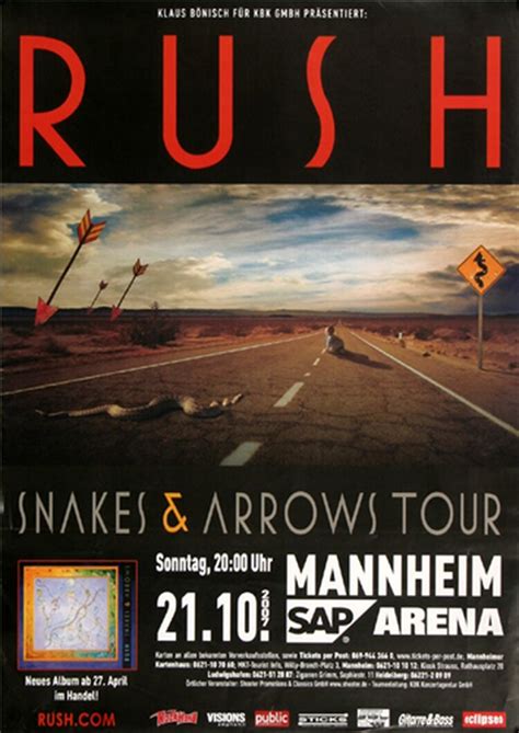 Rush - Snakes & Arrows, Mannheim 2007 - Konzertplakat, £ 19.54