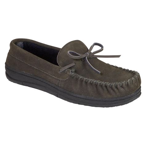 Route 66 Men's Jordan Suede Leather Moccasin Slipper - Gray