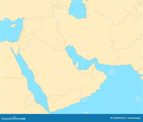 Arab States of the Persian Gulf and Red Sea Map Stock Illustration - Illustration of circle ...