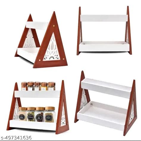 Wooden Triangle Design Rack for Conatainers/ Wooden Kitchen Rack ...