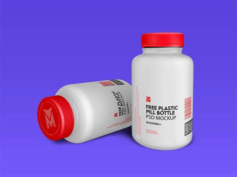 3 Free Plastic Medicine Pill Bottle Mockup PSD Files Set - Good Mockups