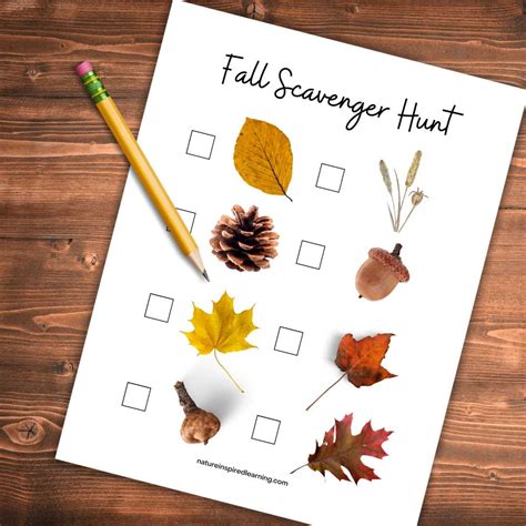 Fall Nature Scavenger Hunt Fall Nature Scavenger Hunt
