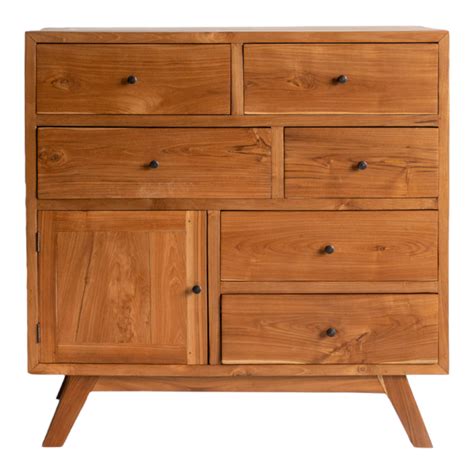 Bronia Solid Teak Wood Chest Of 7 Drawers – nismaayadecor