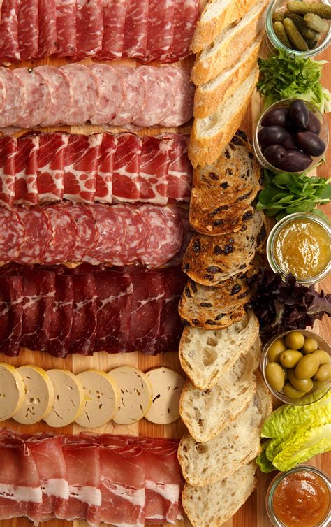 FOOD: Charcuterie Board - cured meats and pâtés accompanied by pickles ...