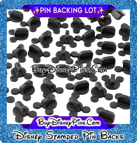 400x Disney Pins Backing Lot Disney Stamped Mickey Head Pin Back Lot ...
