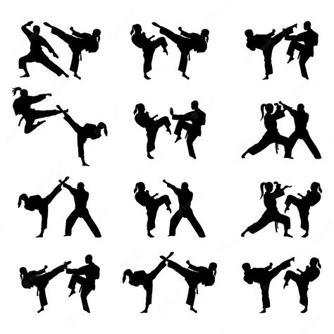 Karate Silhouette Clipart Clipart Suggest