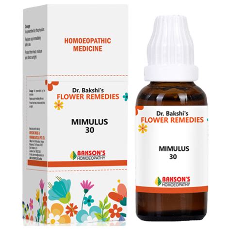 Buy Bakson's Dr. Bakshi's Flower Remedies Mimulus 30 - Uses, Benefits ...