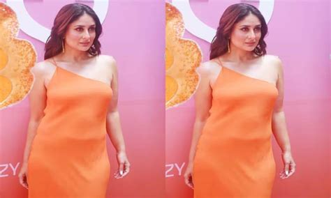 Kareena Kapoor slays in orange one shoulder tangerine gown