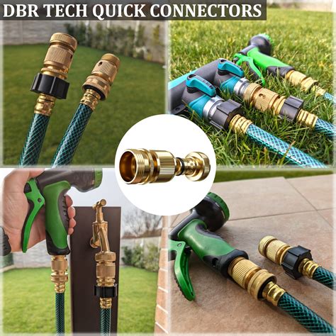 Quick Connect Garden Hose Fittings, Male and Female Solid Brass Adapte ...