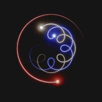 Three Body Problem Simulation GIF 的图像结果