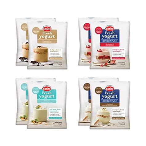 Buy EasiYo Yogurt 8 500g Sachet Pack | 2 x Greek Style Coconut 2 x ...