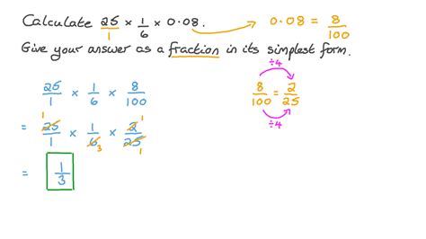 Question Video: Multiplying Whole Numbers by Fractions by Decimal ...