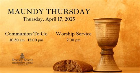 Maundy Thursday, 7940 Rocky River Rd, Concord, NC, United States, North ...