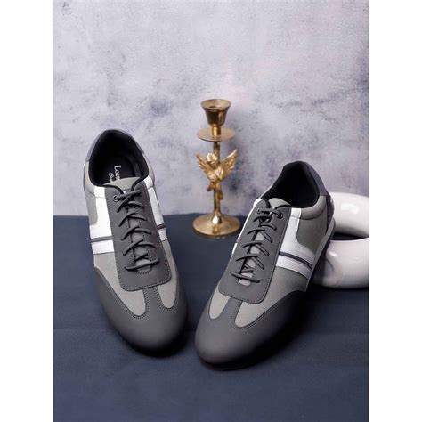 Buy Louis Stitch Men Grey Colorblocked Light Weight Canvas Sneakers Online