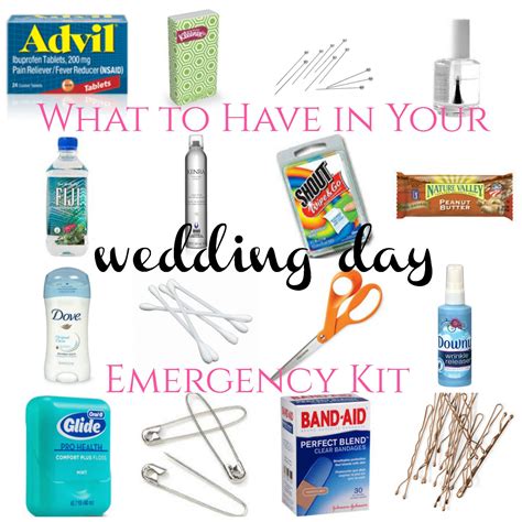 Wedding Day Emergency Kit: What to Include in Yours - Burgh Brides - A ...