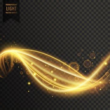 Golden swirl transparent light effect | Premium Vector
