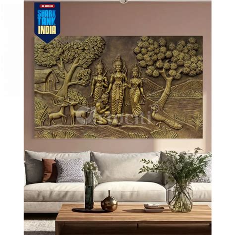 Buy 6x4 & 8x5 feet Divine Ram Darbar 3D Relief Mural Online - Artociti