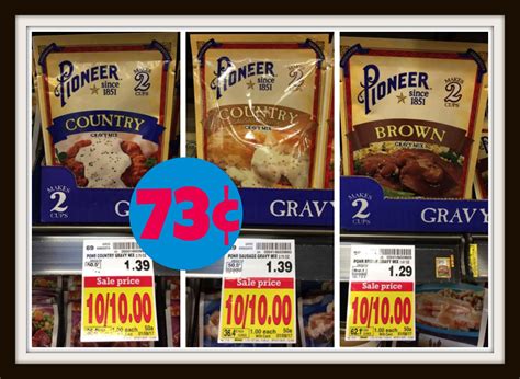 Pioneer Gravy Mix Packets ONLY 73¢ at Kroger! - Kroger Krazy