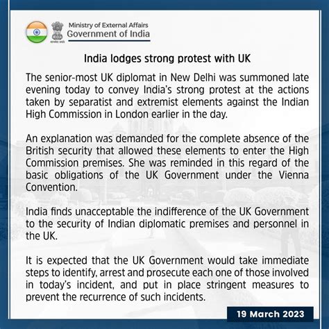 Strong Protest From MEA After Pro-Khalistan Protesters Remove Tricolour ...