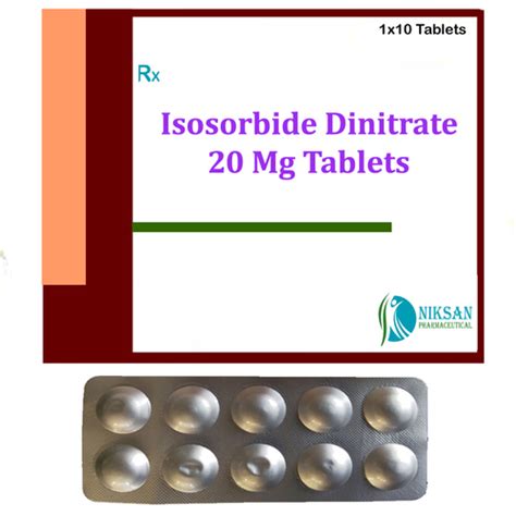 Isosorbide Dinitrate 20 Mg Tablets Manufacturer in Ankleshwar