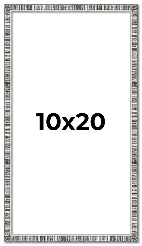 10x20 Frame Silver Grey Distressed Solid Wood Picture Frame | 0.75 Inch ...