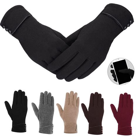 2 Pairs Womens Touchscreen Gloves Winter Warm Thermal Soft Lined Thick ...