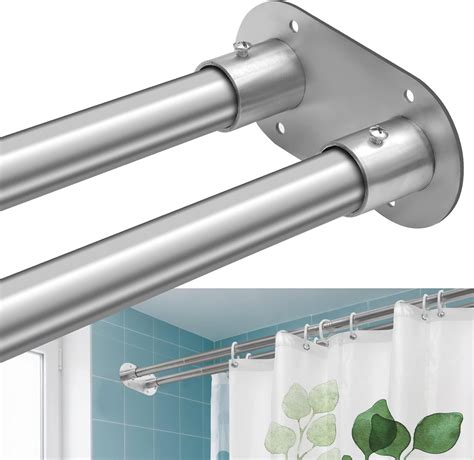 Double Shower Curtain Rod 28 to 75 Inches Elegant Double Shower Rod ...