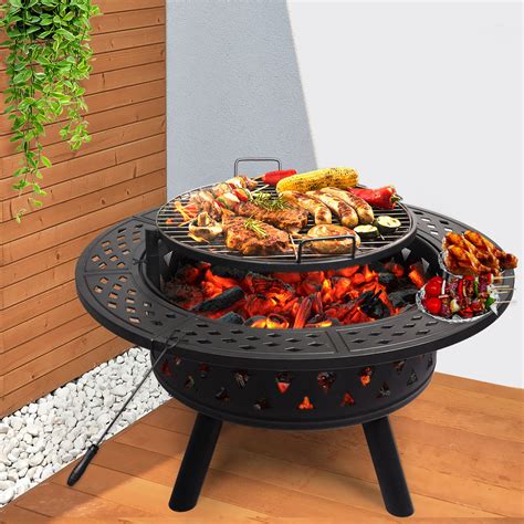 Fire Pit With Bbq Grill at Harrison Fitch blog