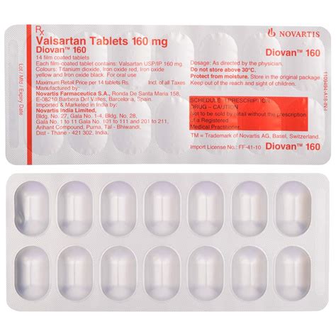 Diovan 160 - Strip of 14 Tablets : Amazon.in: Health & Personal Care