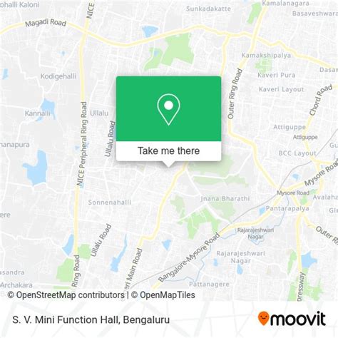 How to get to S. V. Mini Function Hall in Bengaluru by Bus or Metro?