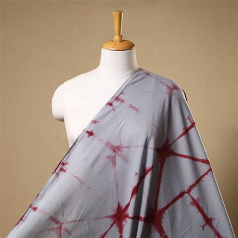 Grey Tie-Dye Cotton Shibori Fabric