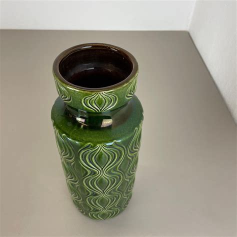 Rare Green Floor Vase Fat Lava "Onion" Vase by Scheurich, Germany ...