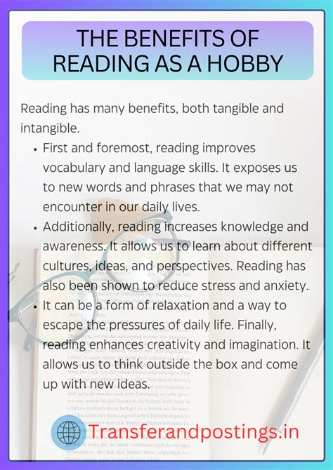 Essay On My Hobby Is Reading Books: The Joy Of Reading - Transfer and ...