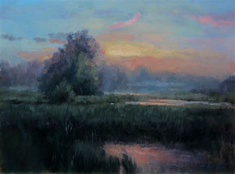 Misty Country Morning - Landscape Oil Painting - Fine Arts Gallery - Original fine Art Oil ...