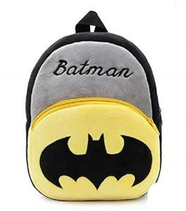 MOM'S GADGETS Kids School Batman Fabric Cartoons Soft Plush Bag for Age ...
