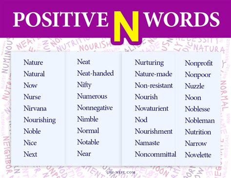 170 Beautiful & Positive Words That Start With N To Describe Someone ...