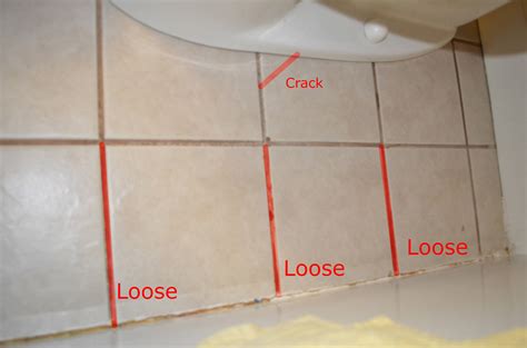 crack - How should I repair these loose tiles in the bathroom? - Home ...