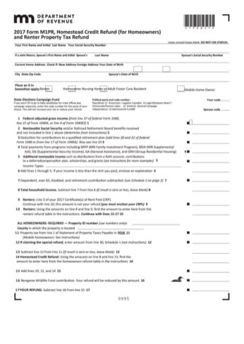 How To File Minnesota Property Tax Refund - RentersRebate.net