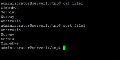 Sort Command Tutorial 的图像结果