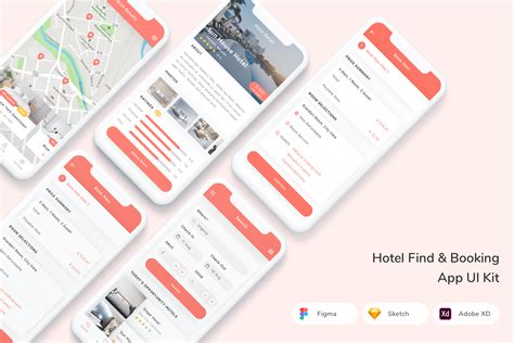 Hotel Find & Booking App UI Kit Graphic by betush · Creative Fabrica