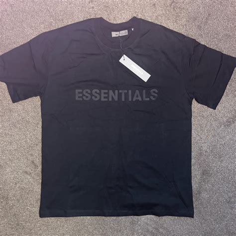 Essentials Men's Black T-shirt | Depop