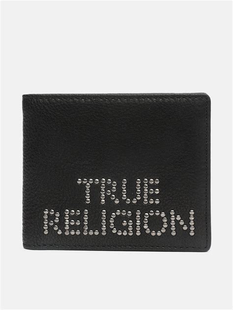 Shop True Religion Men Black Textured Bi-Fold Wallet Online – Iconic India