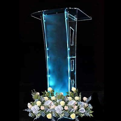 Buy Podium with Light, Pulpit for Churches, Acrylic Podium Stand for ...